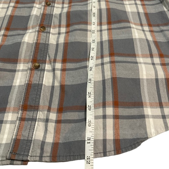 Gander Mountain Guide Series Gray White Orange Flannel Shirt Size 2XL - Picture 6 of 10